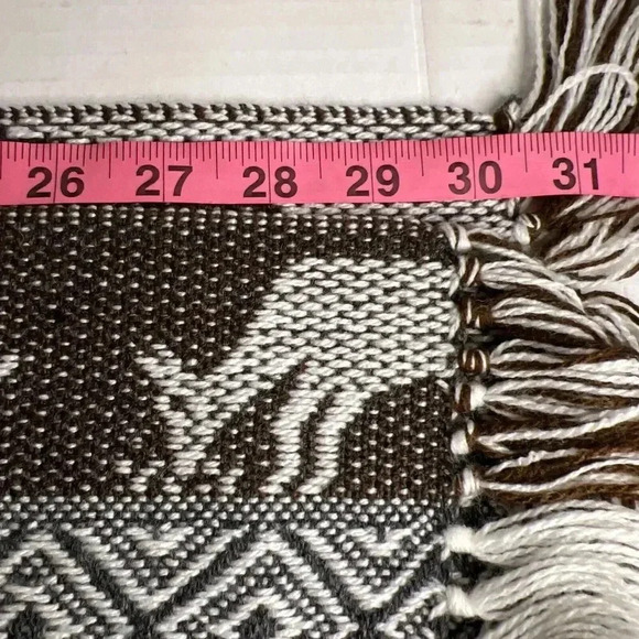 New handcrafted Alpaca Jarka Scarf brown/white unisex - Picture 10 of 10